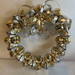 Gold and Silver Jingle Bell Wreath
